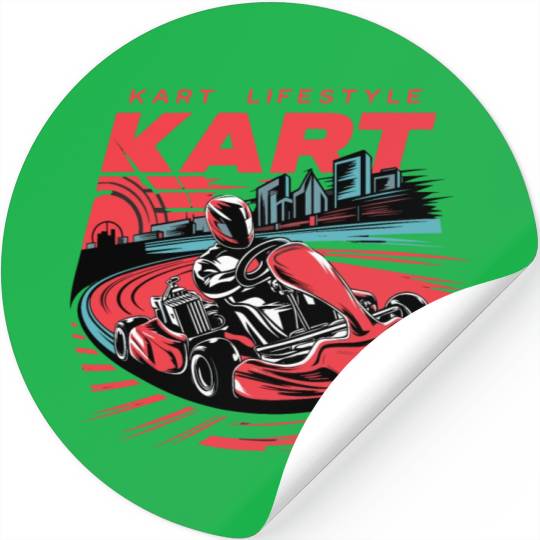 Kart Lifestyle Racing for a Kart driver Go Kart Stickers