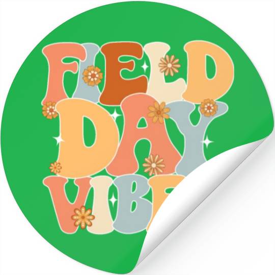Field Day Vibes Outdoor Sunshine Flowers Stickers
