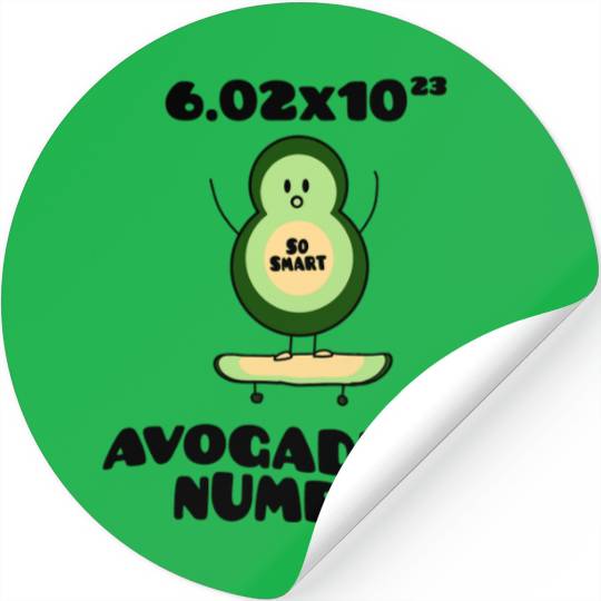 Funny Chemistry Joke Avogadros Number Stickers