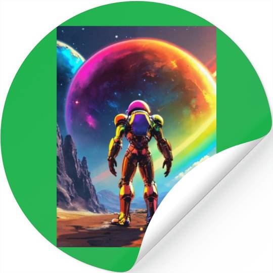 robot planet Stickers
