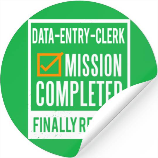 Retirement - Retired Data-Entry-Clerk Stickers