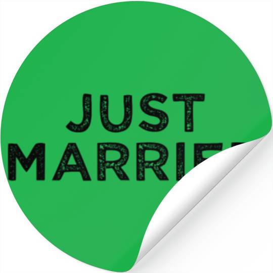 Just Married Honeymoon Couples Women & Men Bride Stickers