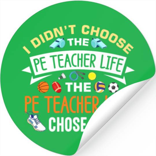 Inspiring Physical Education Teacher Design for PE Stickers