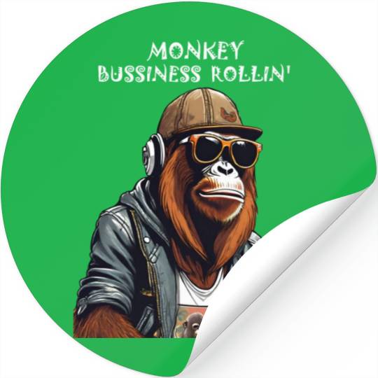 Monkey Business Rollin Stickers