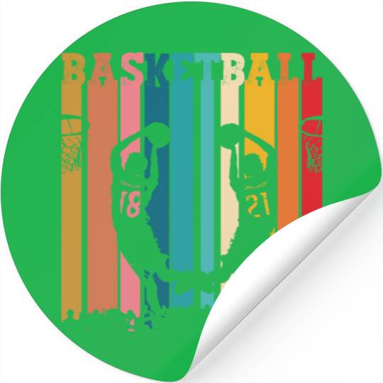 Basketball with sunset Stickers