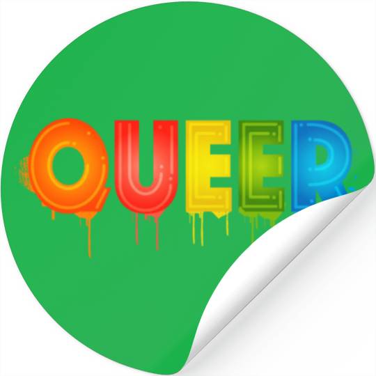 Queer Typo for Pride Month Equal Rights LGBTQ Stickers