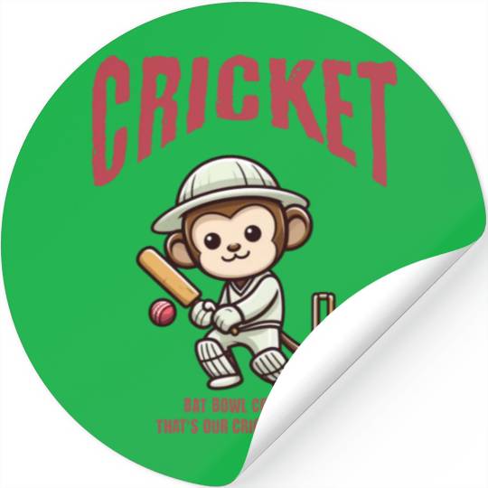 Cricket Monkey Stickers