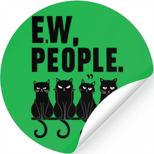 Cute trio Cat Ew. People Stickers
