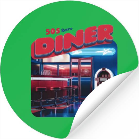 50s retro Diner good times Stickers