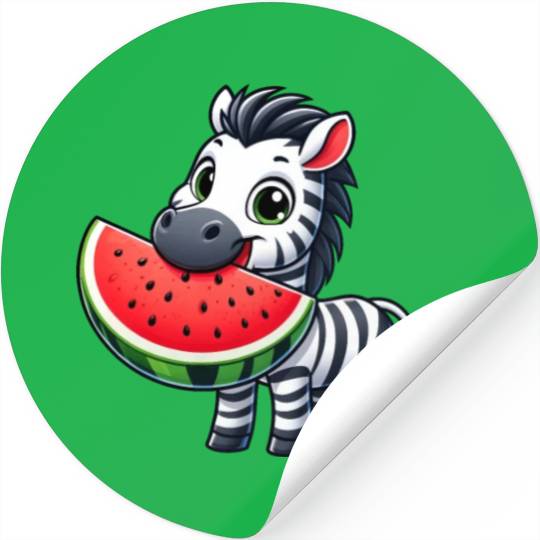 Zebra melon watermelon fruit fruity Stickers