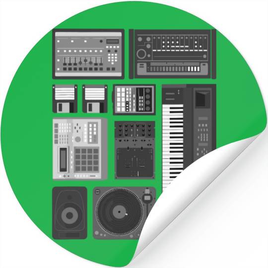 Old School Hip Hop Rap Music Beat Maker Stickers