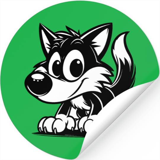 Little Howler: Baby Wolf Design Stickers