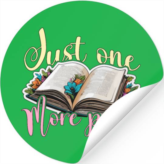 Reading Just One More Page Literature Avid Reader Stickers