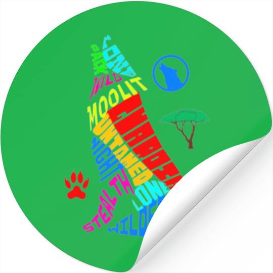 Majestic Wolf Howling in its Vibrant Habitat Stickers