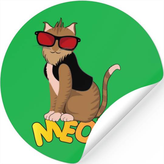Cat Pose Meow! Stickers