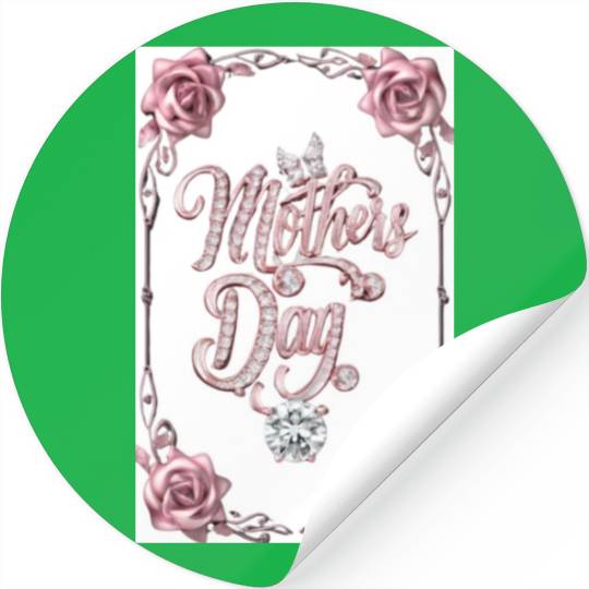 1Mother's Day is written in clear glass Stickers