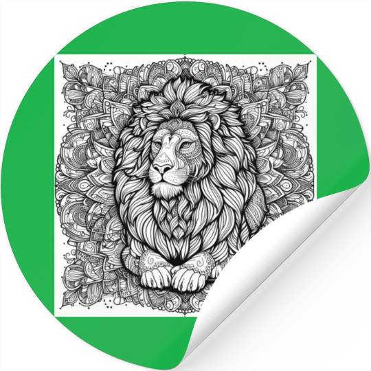 Lion Mandala Stickers
