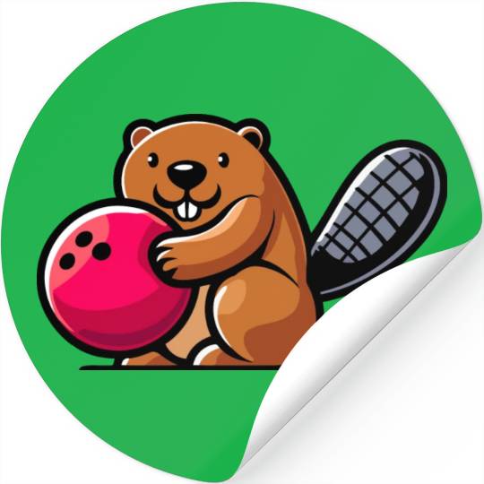 Strike Master: Bowling Beaver Stickers