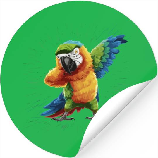 Macaw Parrot for a Bird Lover Animal Lover Stickers