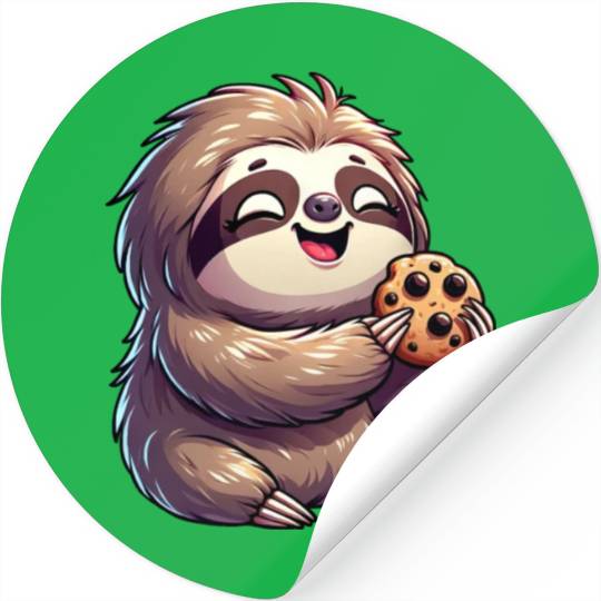 Sloth Sweet Cookie Biscuit Delight Stickers