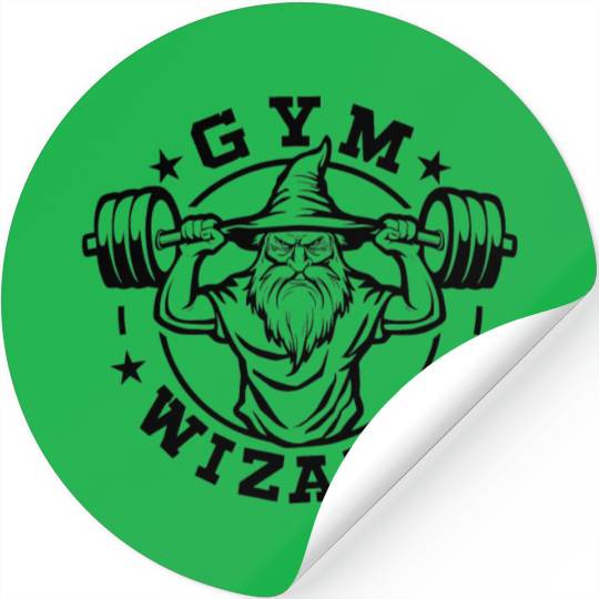 Gym Wizard Design gift Stickers