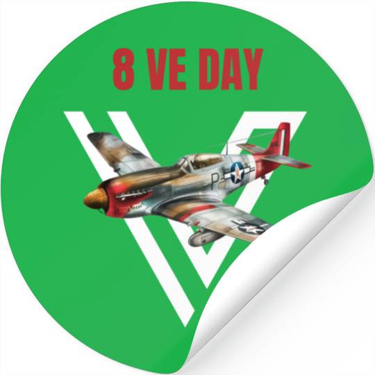 P15 Spitfire 8VE day Stickers