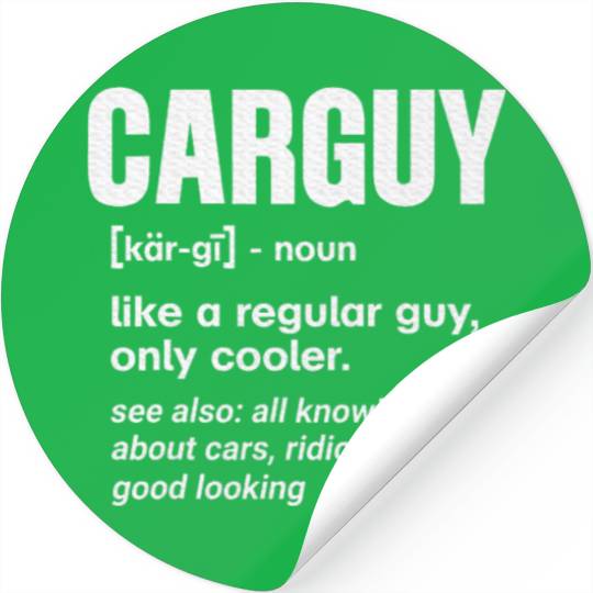 Car Guy Definition Mechanic Auto Racing Car Lovers Stickers