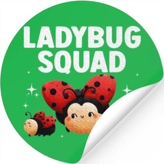 Cute Ladybug Squad Art Insect Ladybug Lover Stickers