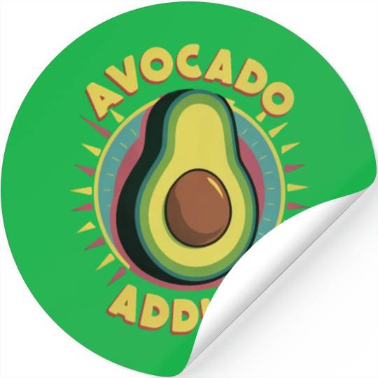 Avocado Addict Stickers