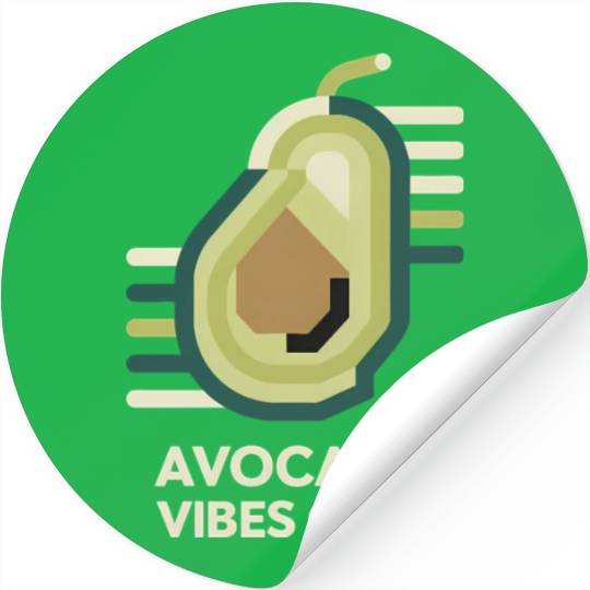 Avocado Vibes Only Stickers