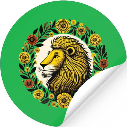 Marigold Leo Lion Stickers