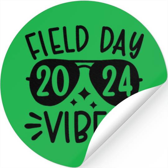 Field Day Vibes 2024 Sunglasses Teacher Field Day Stickers