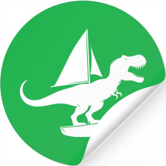 Minimalist dinghy with T-Rex summer Stickers