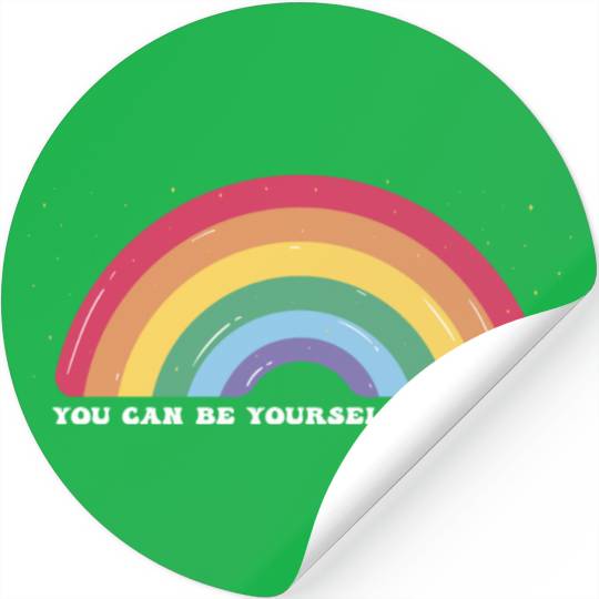 You Can Be Yourself With Me - LGBTQ Ally Gay Stickers