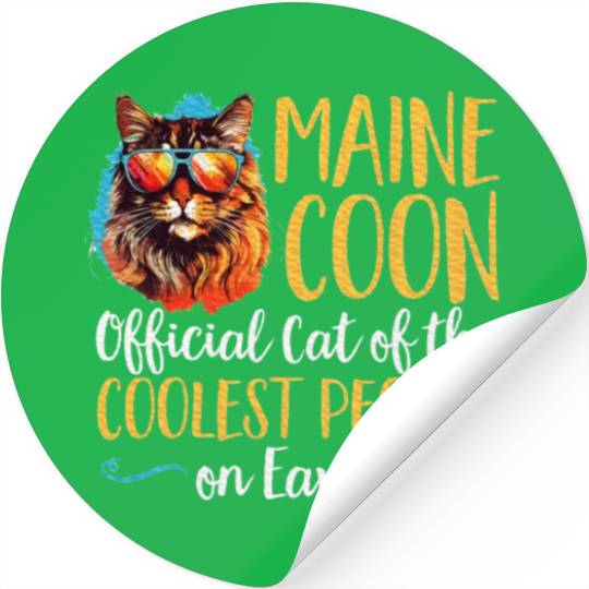 Maine Cat Breed Pet Cat of the Coolest People Stickers
