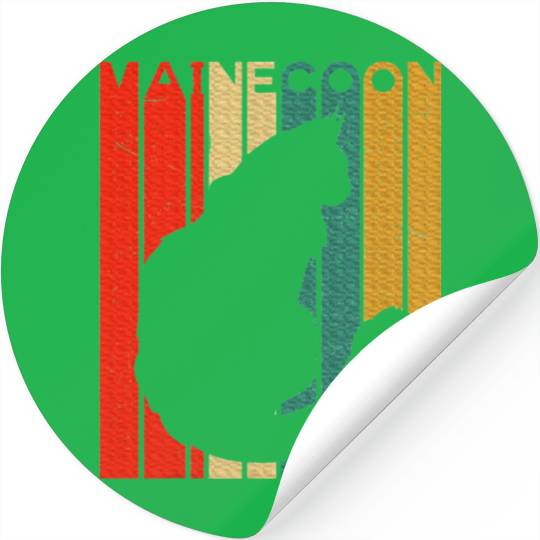 Maine Cat Silhouette Maine Lover Stickers