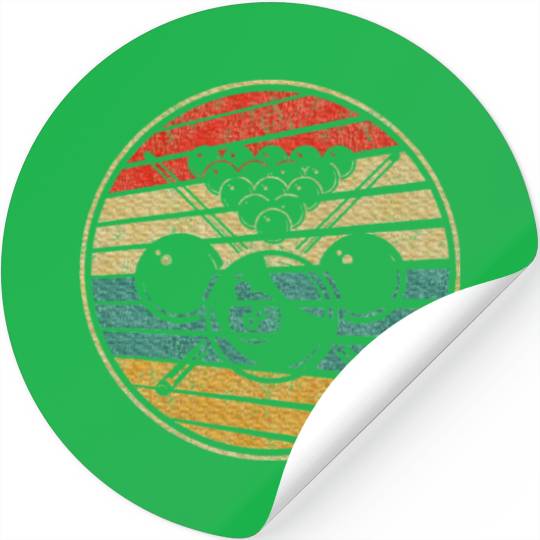 Pool Player Gift 70s 80s Billiards Lover Stickers