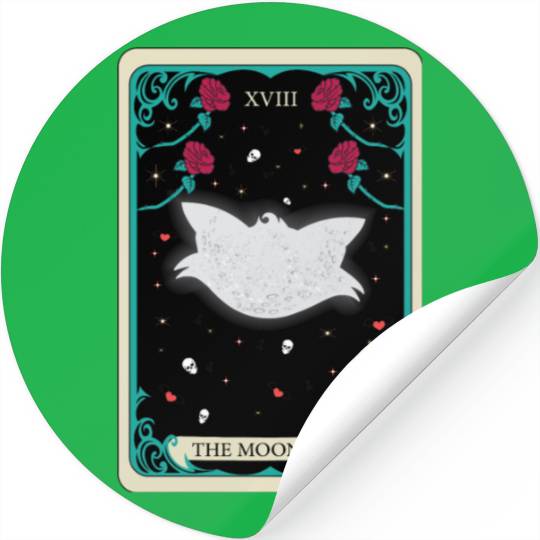 the moon cat Stickers tarot card gift for mom and dad