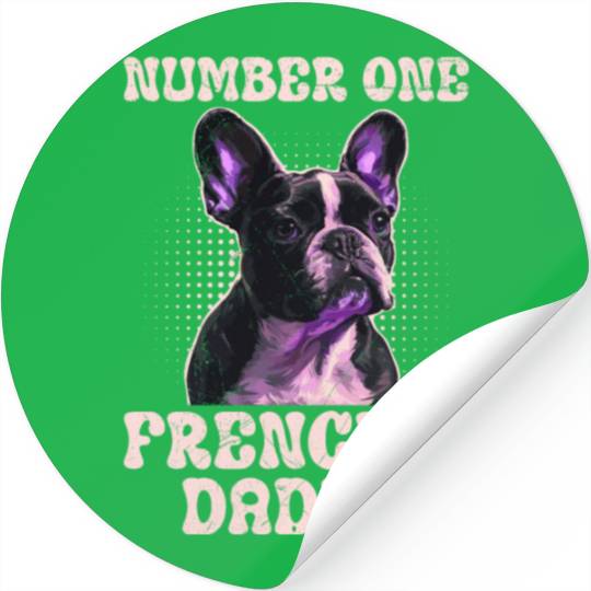 French Bulldog Number One Frenchie Daddy Stickers