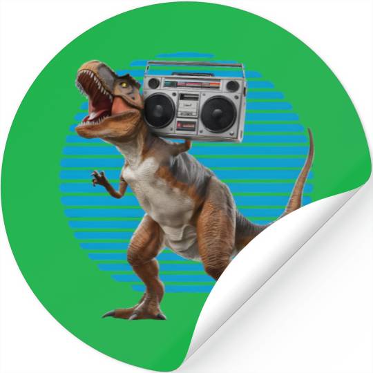 Vintage T-Rex Boombox Stickers