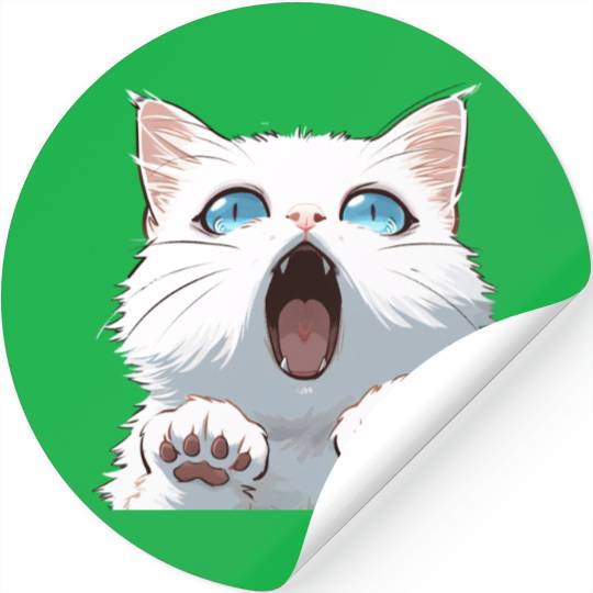 PURRCRAFT - Shocked Cat - C Stickers