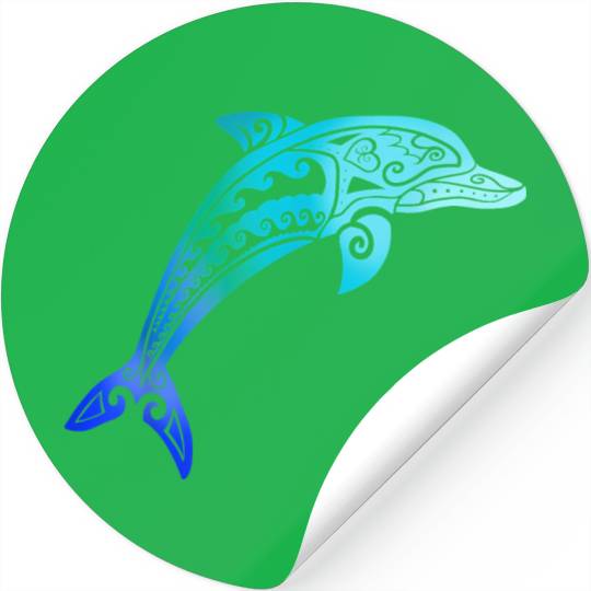 Jumping Dolphin Tribal Stickers