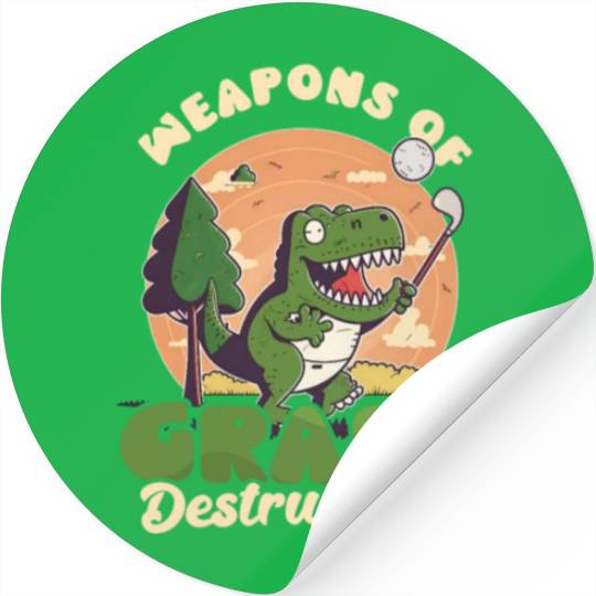 Golfing Weapons Of Grass Destruction Stickers