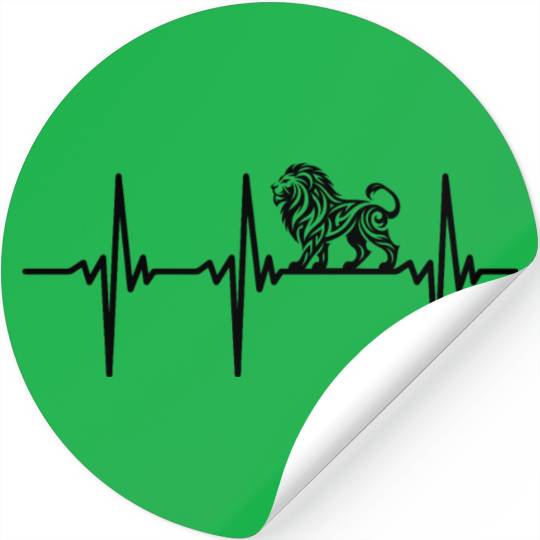 Heartbeat For Proud Lions T Tattoo Style Stickers