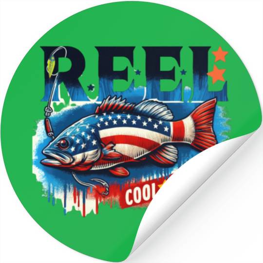 Reel Cool Dad Stickers