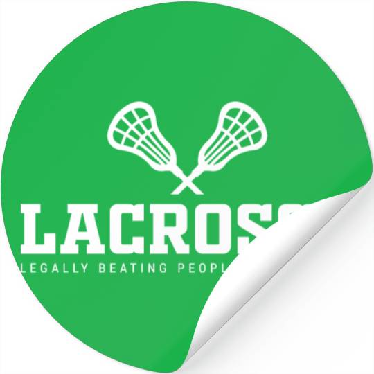 Funny Lacrosse, Legally Beating People With Sticks Stickers