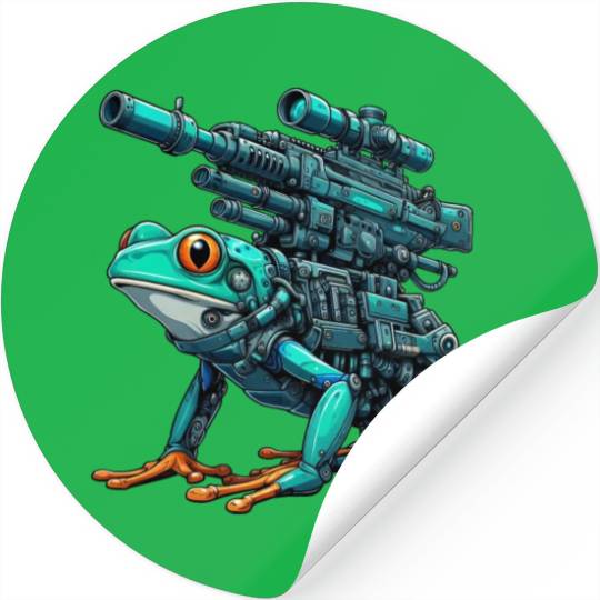 Frog Robot Mech Cyborg Future Stickers