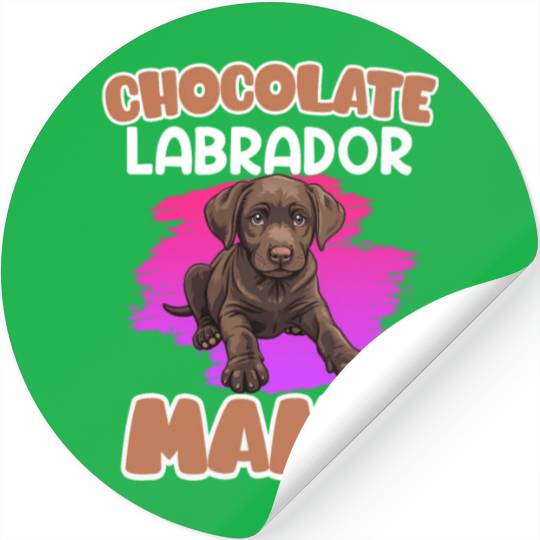 Labrador Retriever CHOCOLATE LAB MOM Labrador Stickers