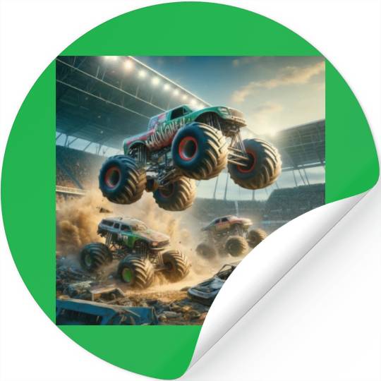 Monster Madness Monster Trucks Stickers