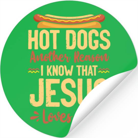 Hot Dog Adult Jesus Faith Stickers